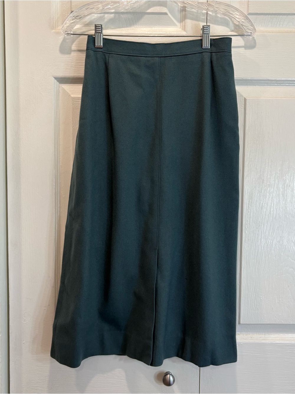 Vintage Koret Career 100% Wool Blue-Gray Midi Length Pencil Skirt - Size 10